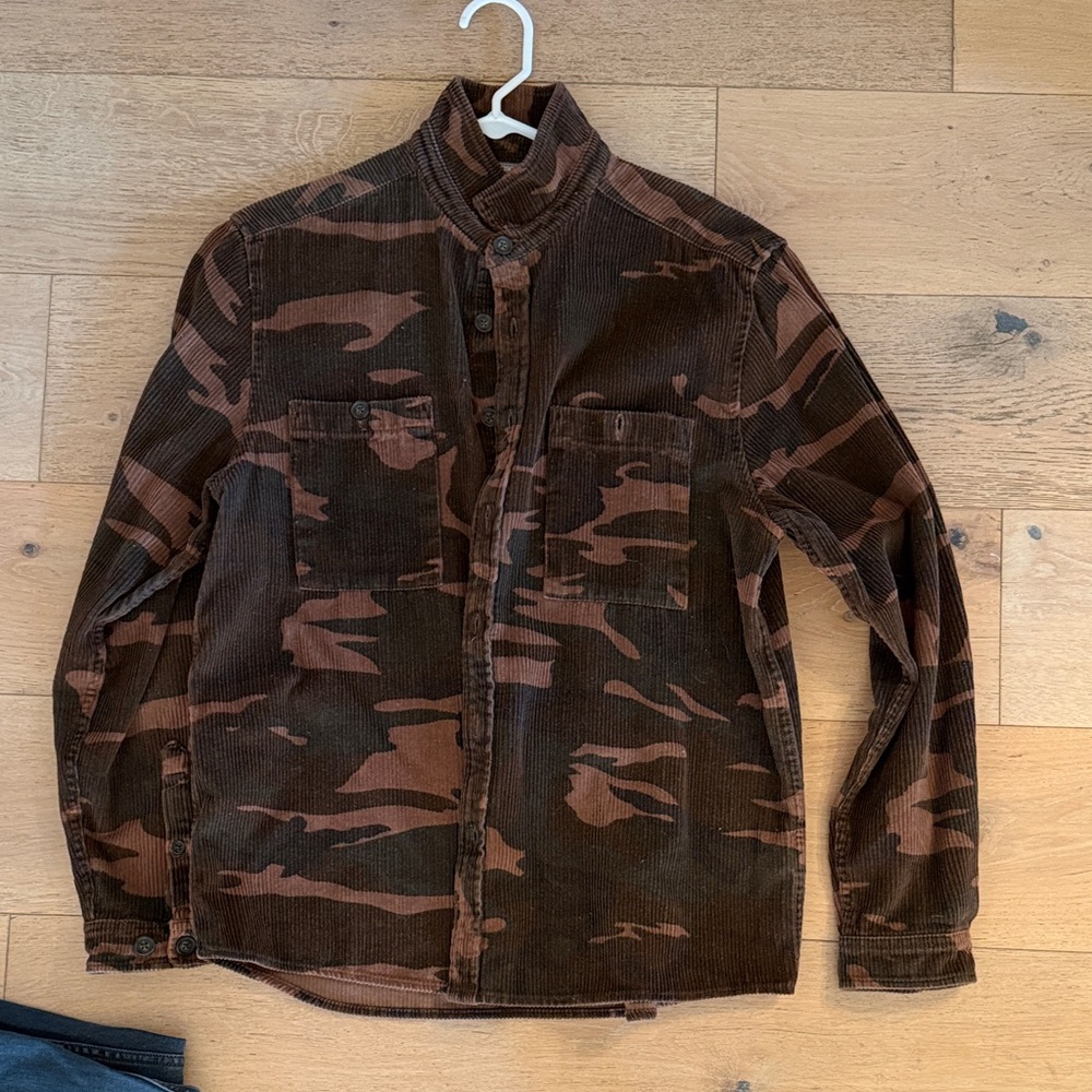 ASOS Brown and Black Camouflage Corduroy Jacket